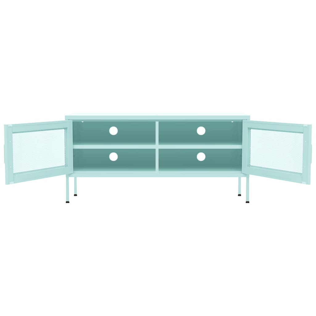 Meuble TV Vert menthe 105x35x50 cm Acier Meubles TV vidaXL   