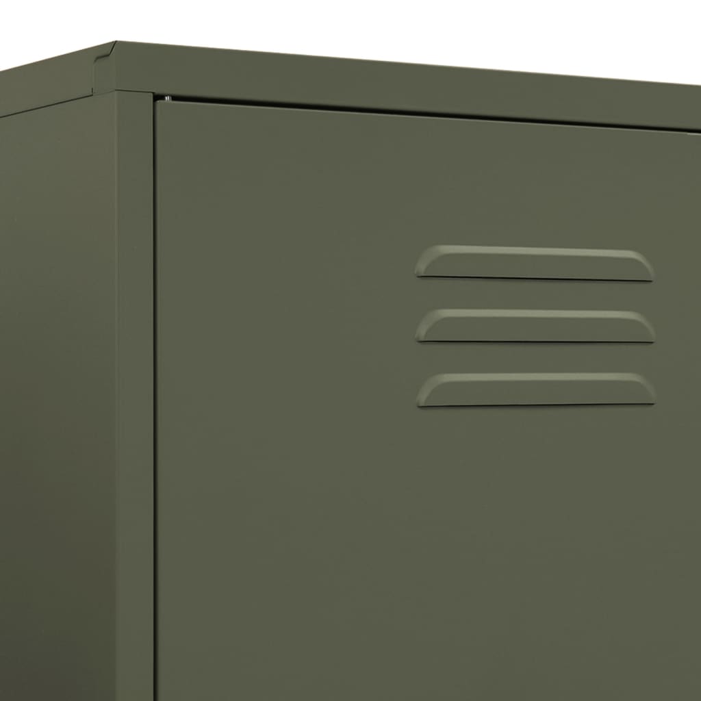 Garde-robe Vert olive 90x50x180 cm Acier - XIOS