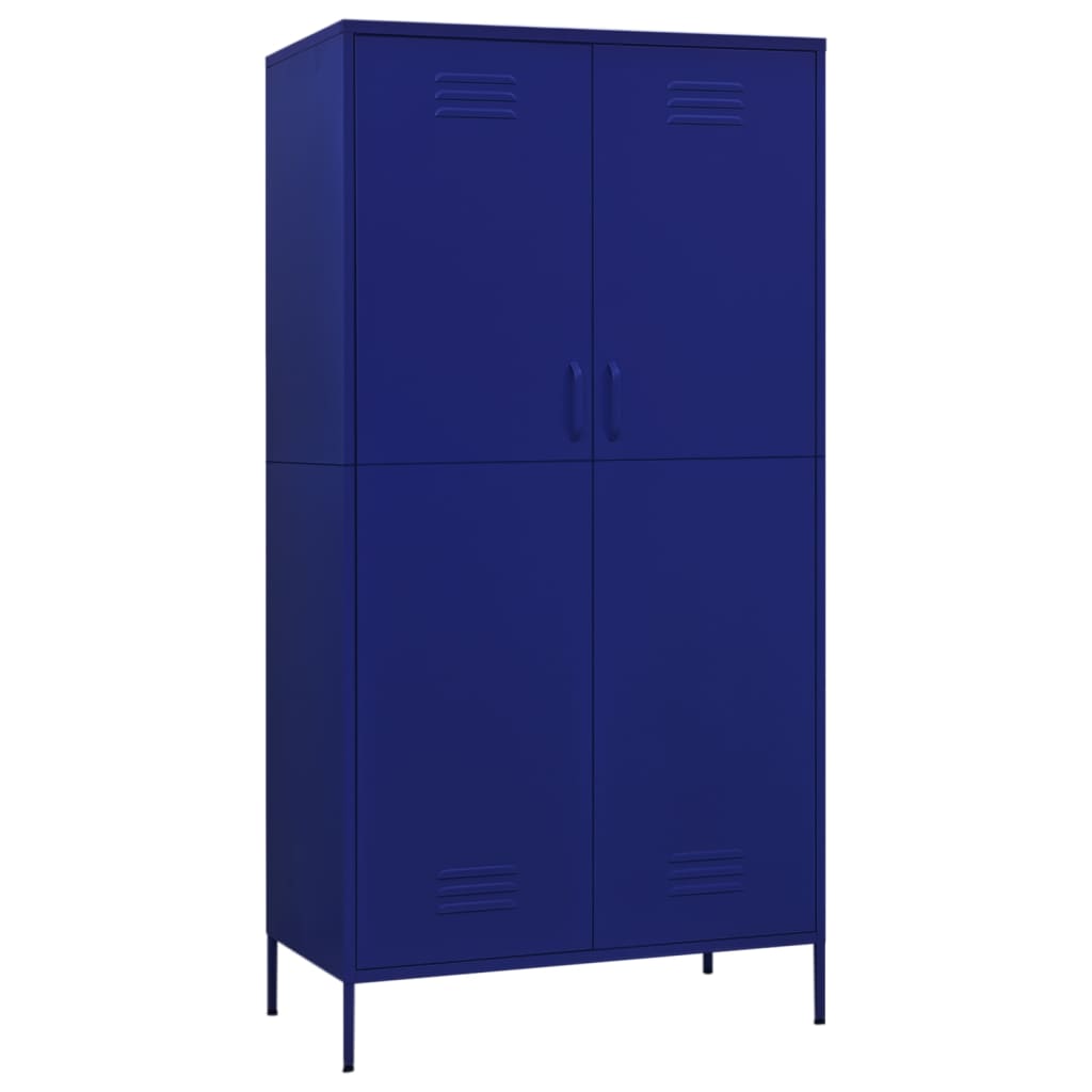 Garde-robe Bleu marine 90x50x180 cm Acier - XIOS