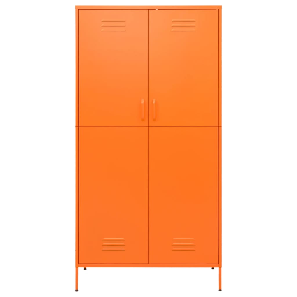 Garde-robe Orange 90x50x180 cm Acier