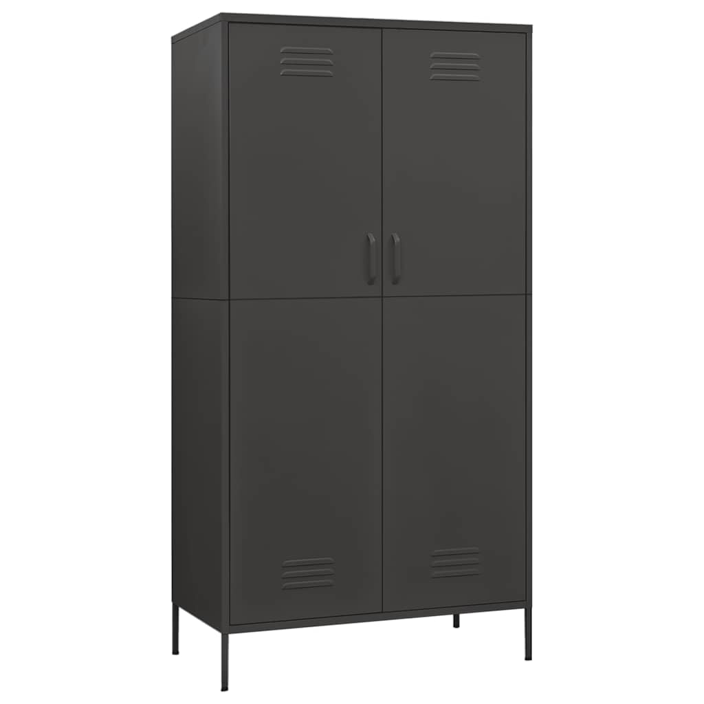 Garde-robe Anthracite 90x50x180 cm Acier - XIOS