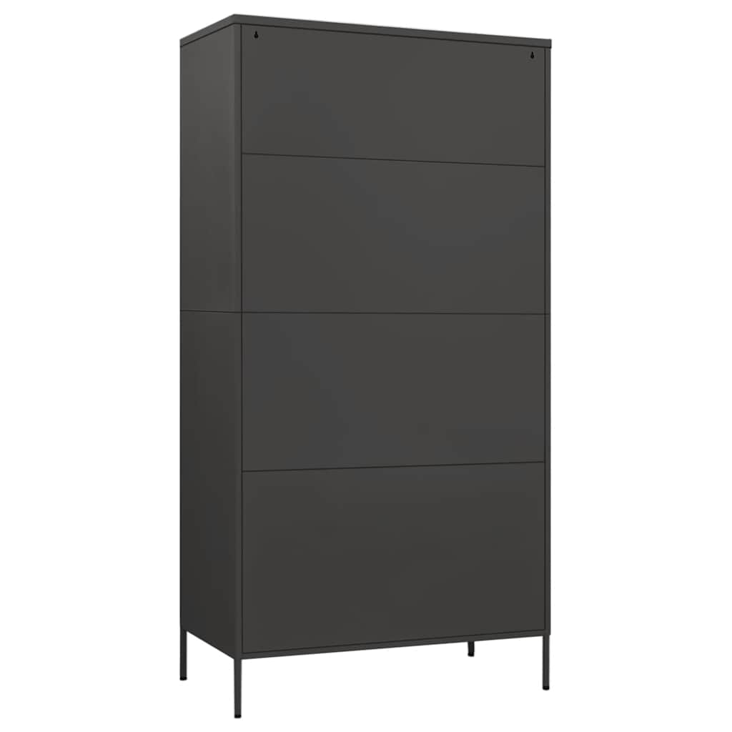 Garde-robe Anthracite 90x50x180 cm Acier - XIOS