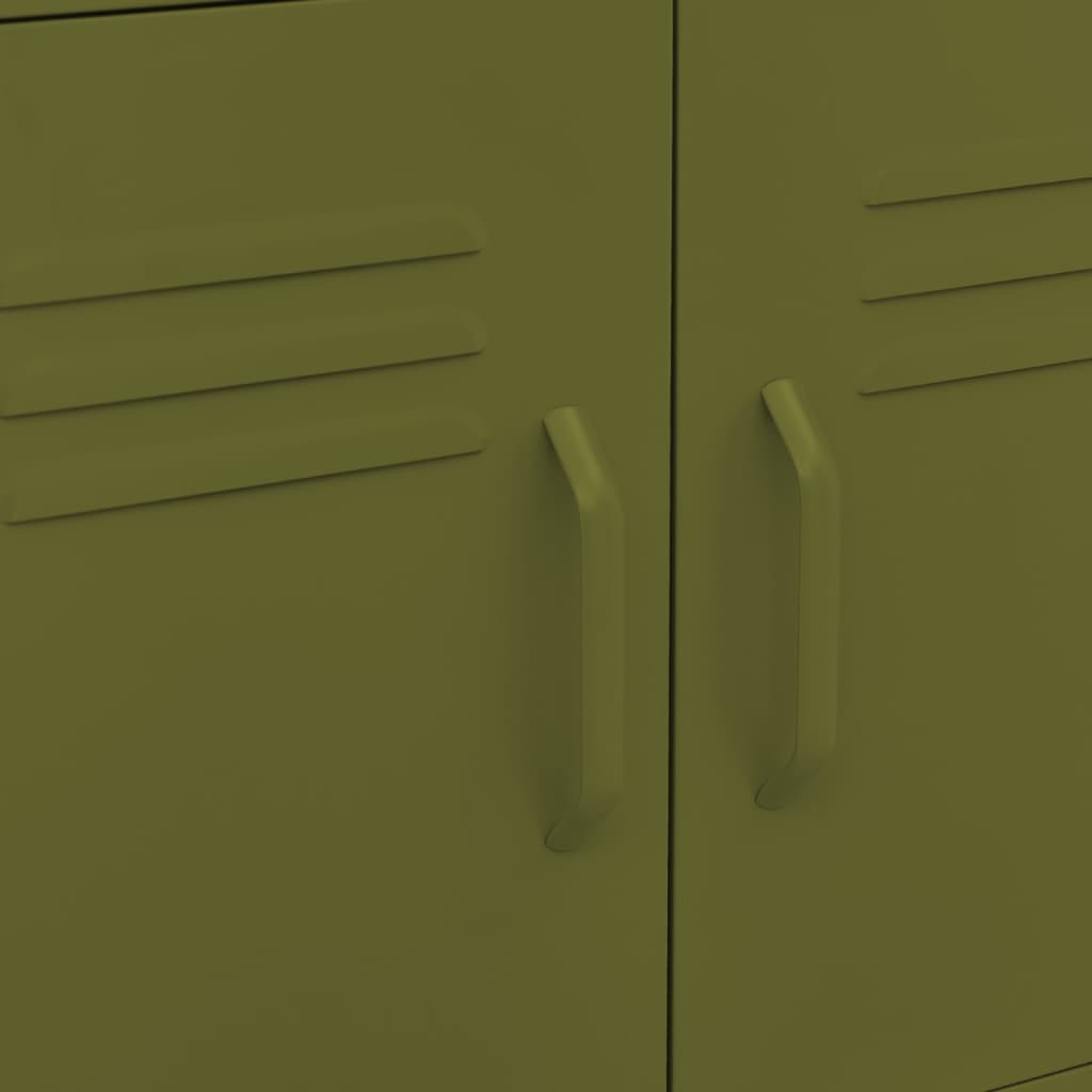 Armoire de rangement Vert olive 60x35x56 cm Acier