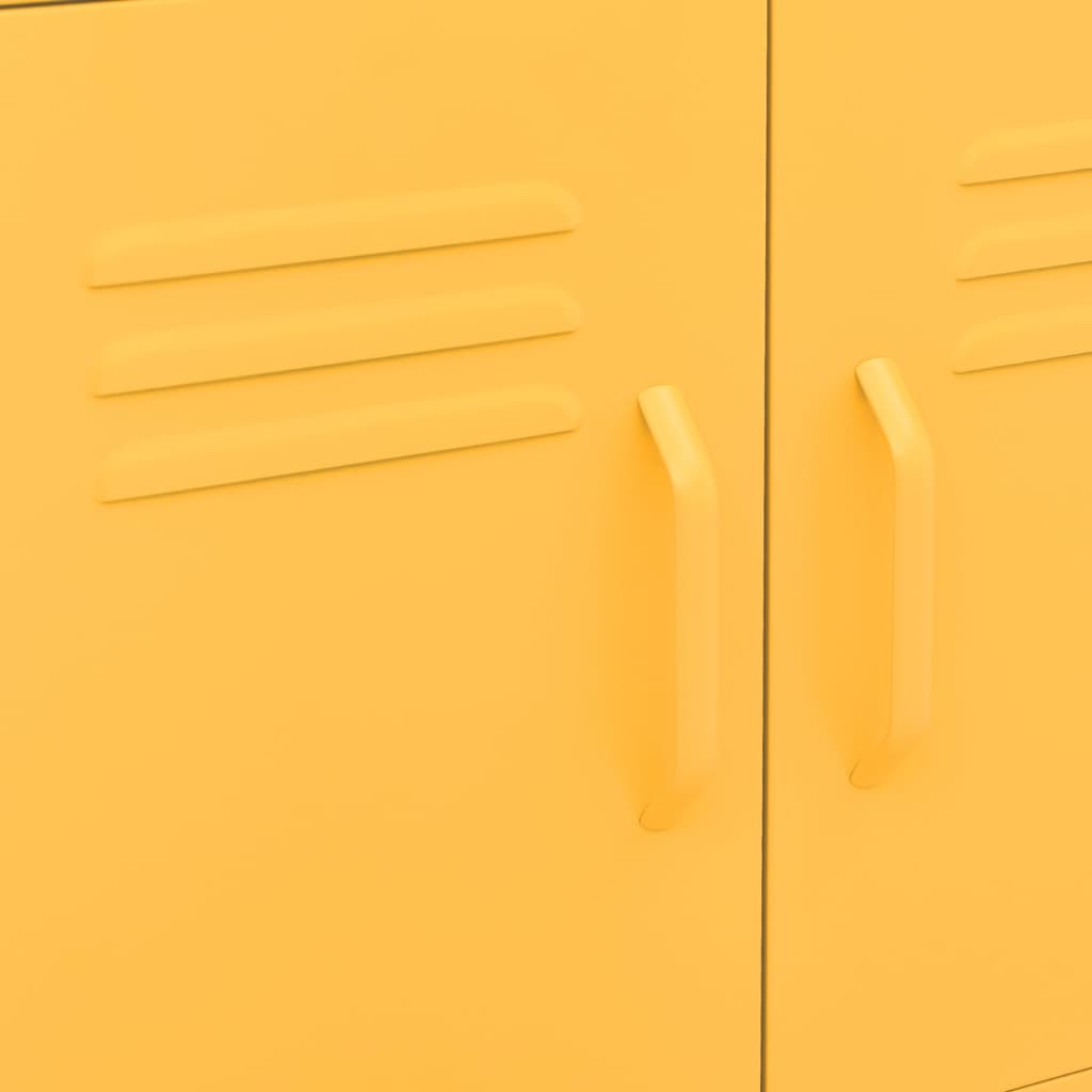 Armoire de rangement Jaune moutarde 60x35x56 cm Acier