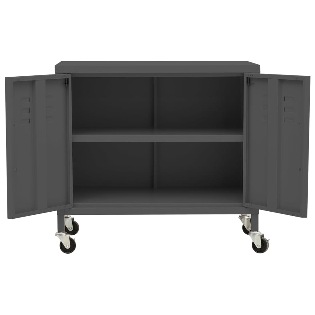 Armoire de rangement Anthracite 60x35x56 cm Acier - XIOS