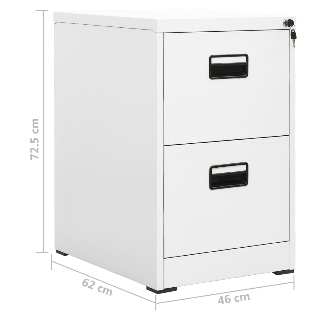 Classeur Blanc 46x62x72,5 cm Acier