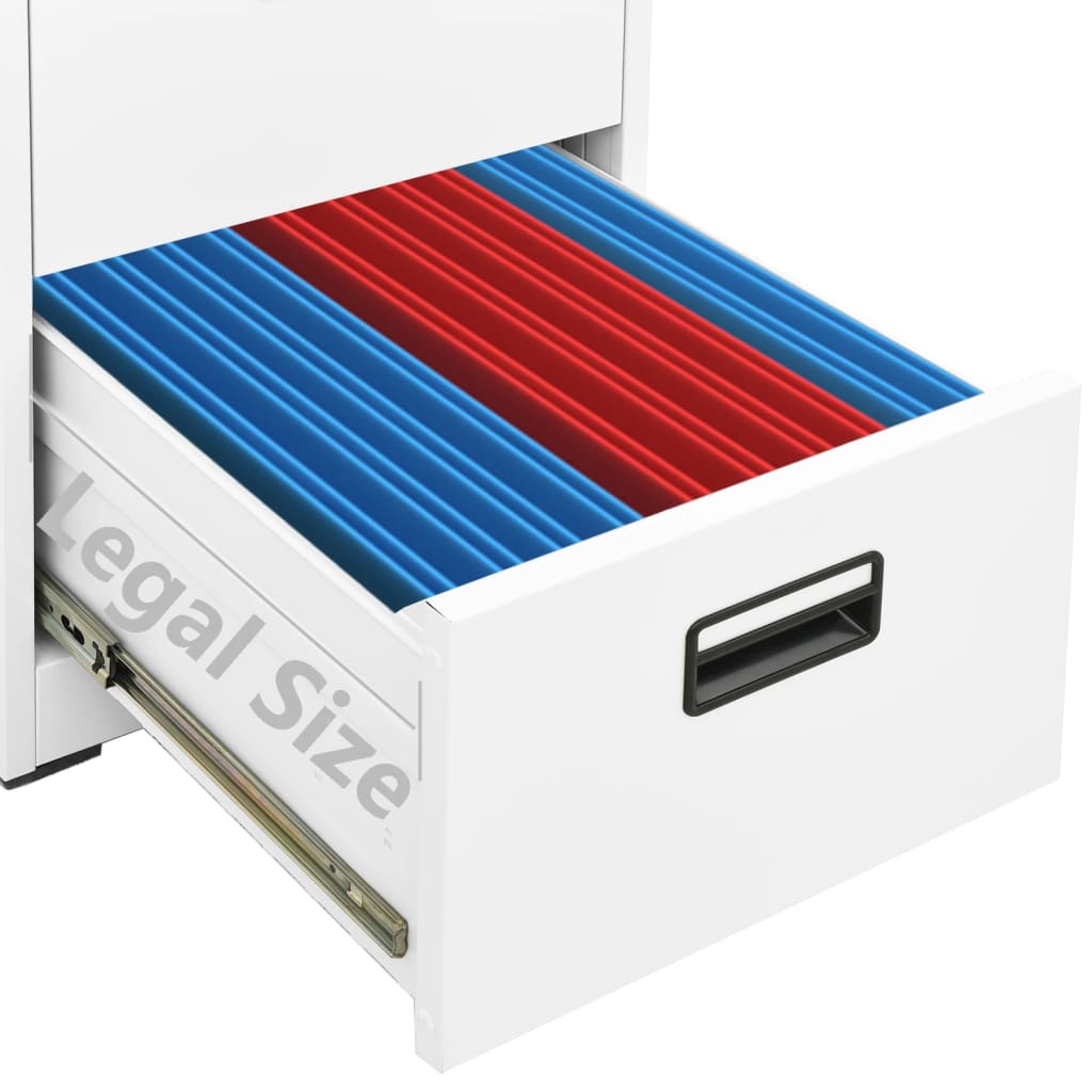 Classeur Blanc 46x62x72,5 cm Acier