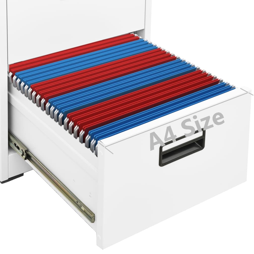 Classeur Blanc 46x62x72,5 cm Acier
