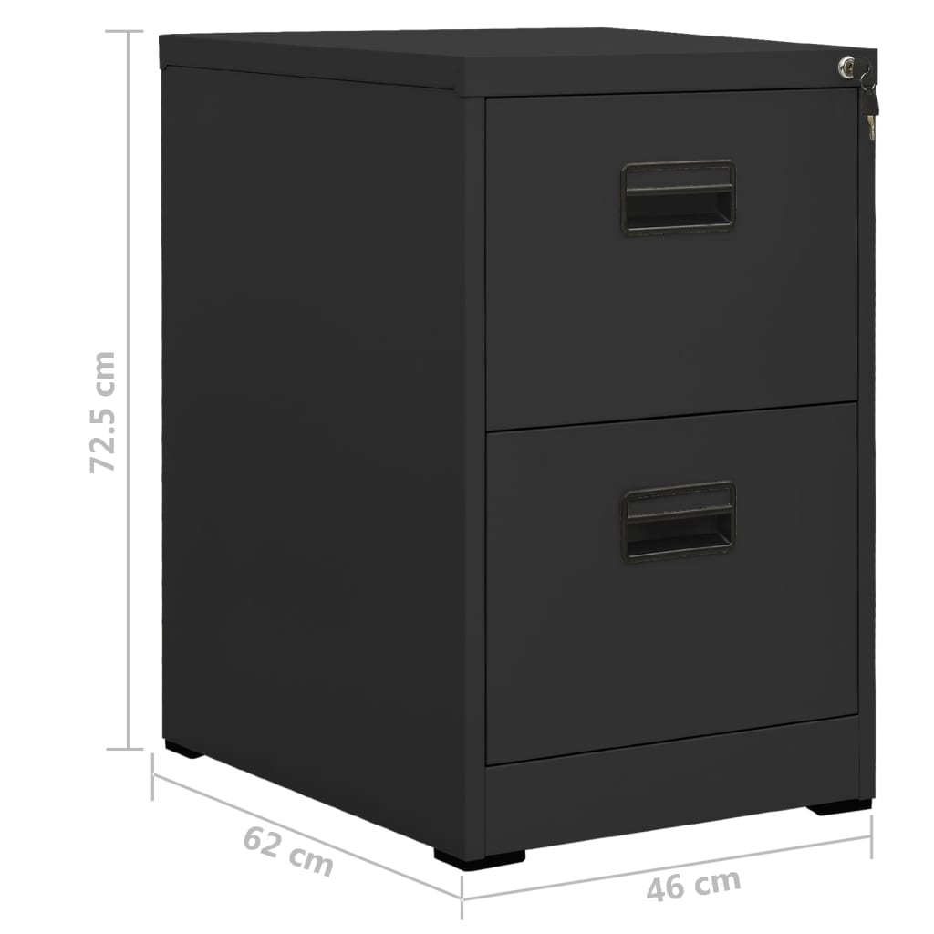Classeur Anthracite 46x62x72,5 cm Acier - XIOS
