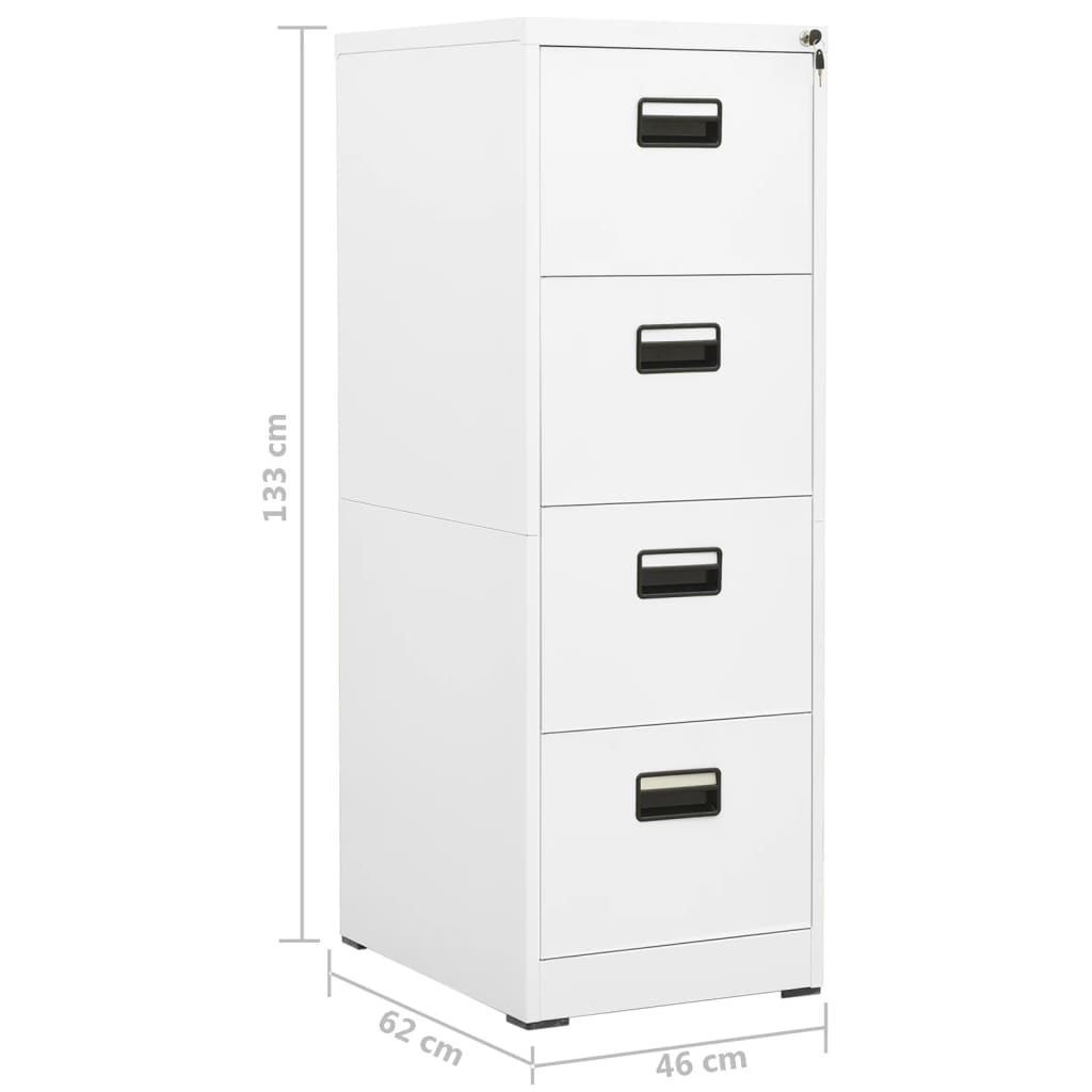 Classeur Blanc 46x62x133 cm Acier - XIOS