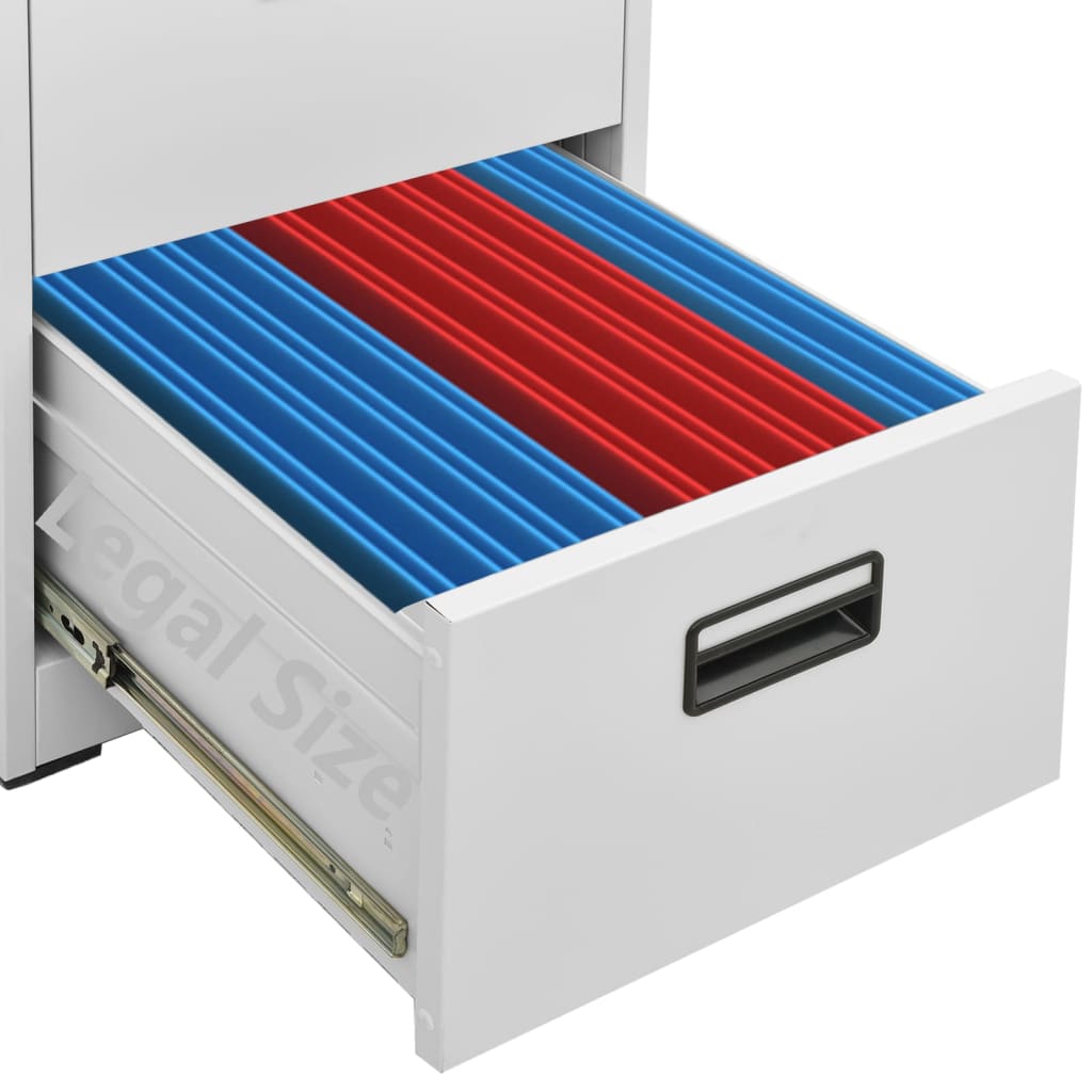 Classeur Gris clair 46x62x164 cm Acier - XIOS