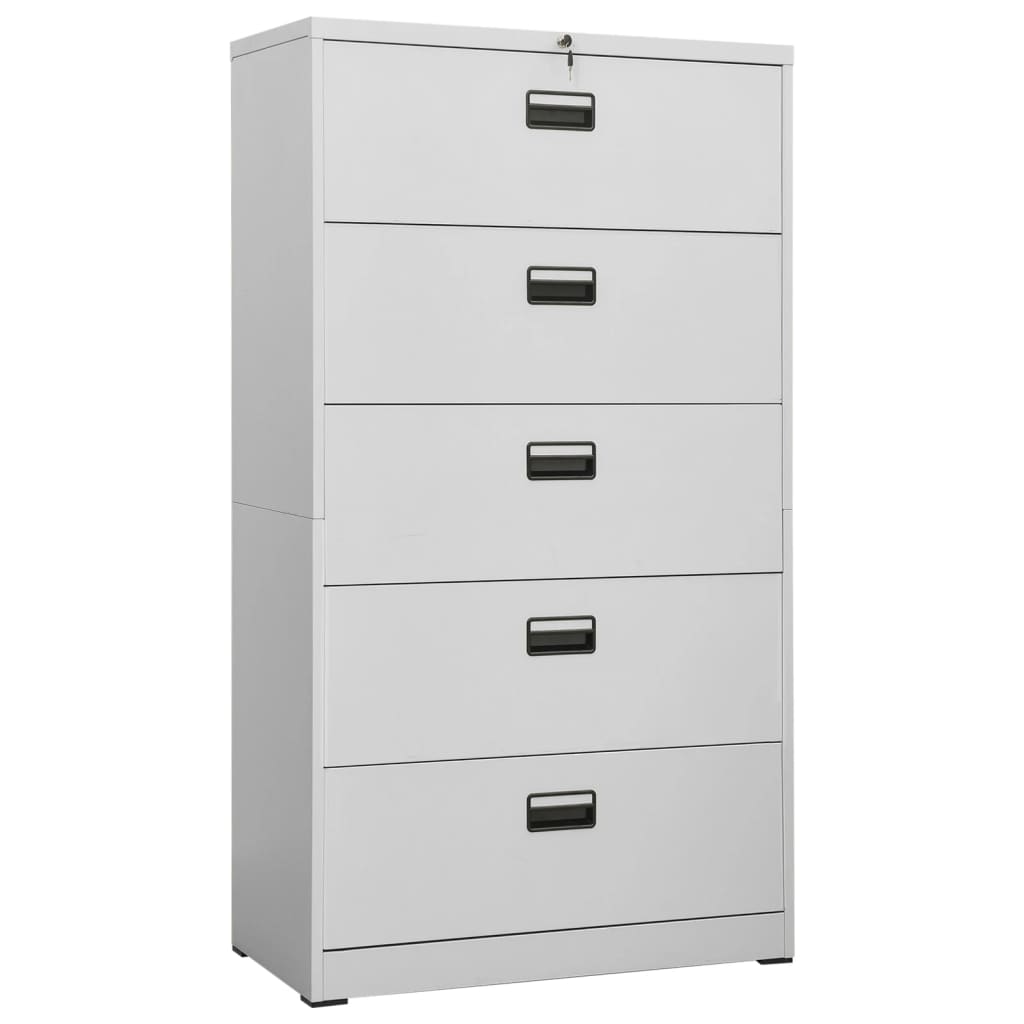 Classeur Gris clair 90x46x164 cm Acier - XIOS