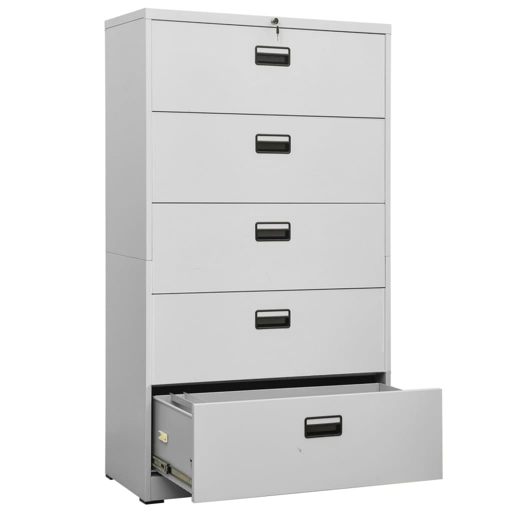 Classeur Gris clair 90x46x164 cm Acier - XIOS