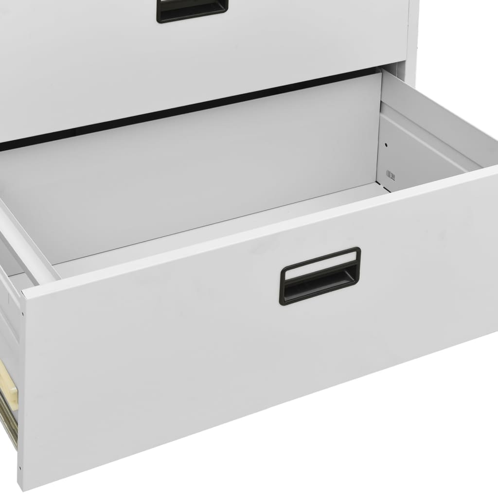 Classeur Gris clair 90x46x164 cm Acier - XIOS