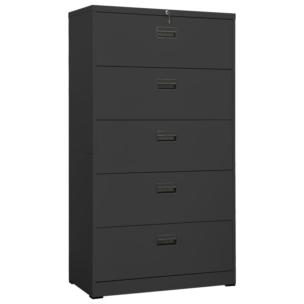 Classeur Anthracite 90x46x164 cm Acier Classeur à tiroirs vidaXL