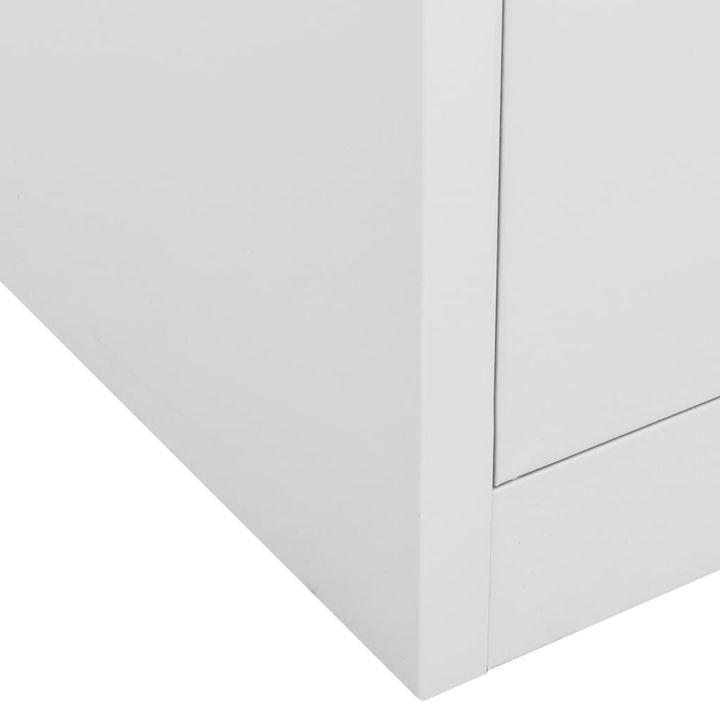 Armoire de bureau Gris clair 90x40x102 cm Acier