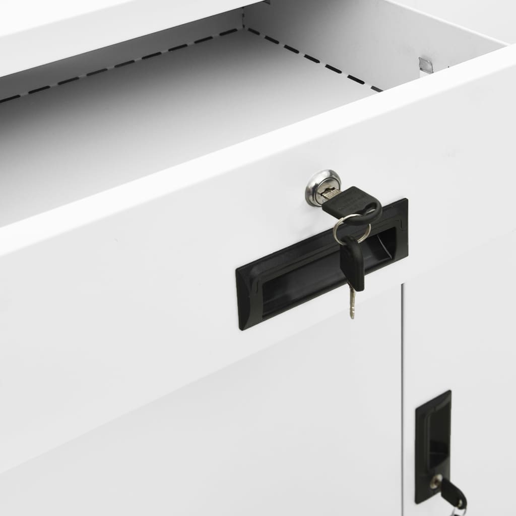 Armoire de bureau Blanc 90x40x102 cm Acier - XIOS