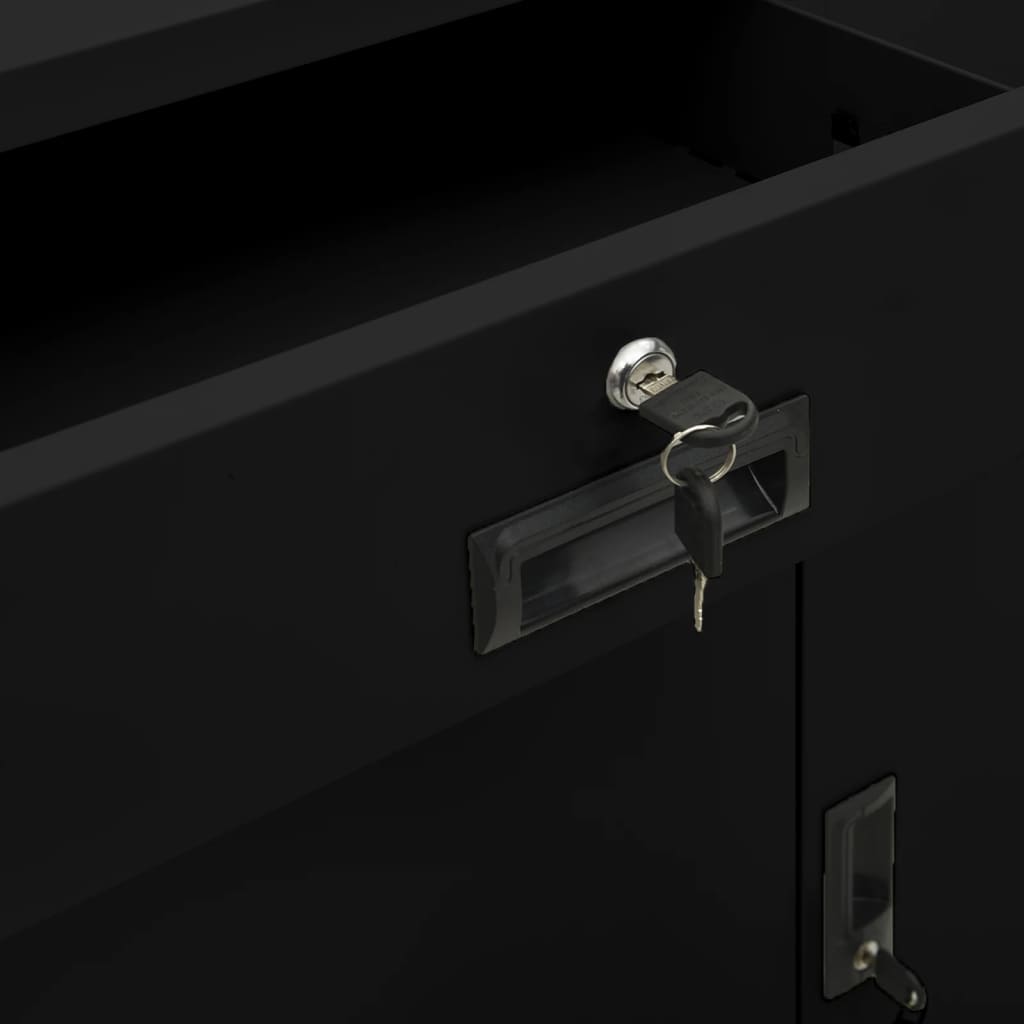Armoire de bureau Noir 90x40x102 cm Acier - XIOS