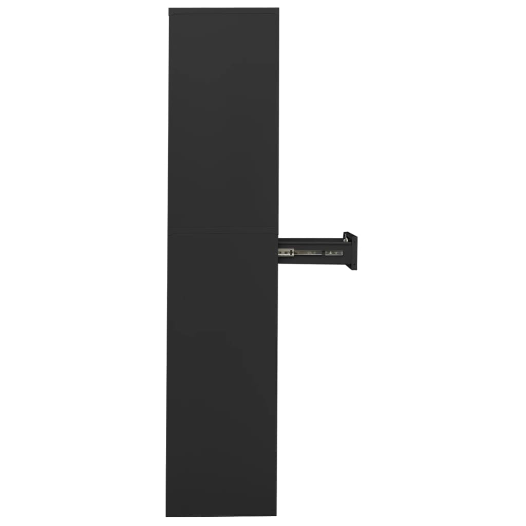 Armoire de bureau Anthracite 90x40x180 cm Acier - XIOS
