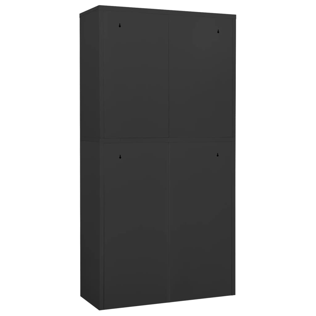Armoire de bureau Anthracite 90x40x180 cm Acier - XIOS