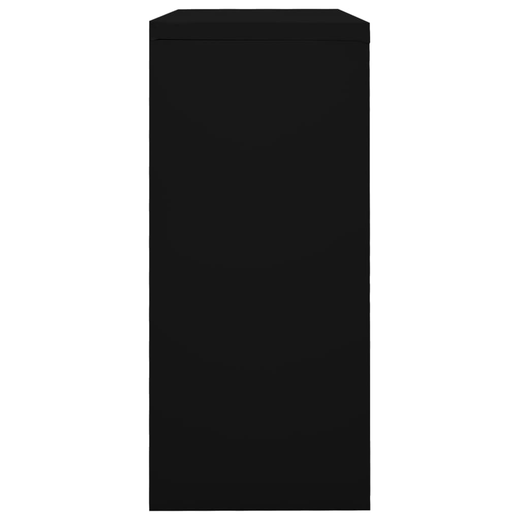 Armoire à portes coulissantes Noir 90x40x90 cm Acier