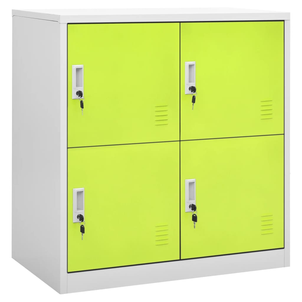 Armoire à casiers Gris clair et vert 90x45x92,5 cm Acier - XIOS