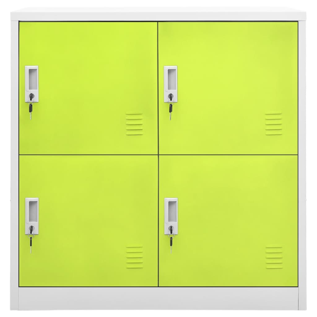Armoire à casiers Gris clair et vert 90x45x92,5 cm Acier - XIOS