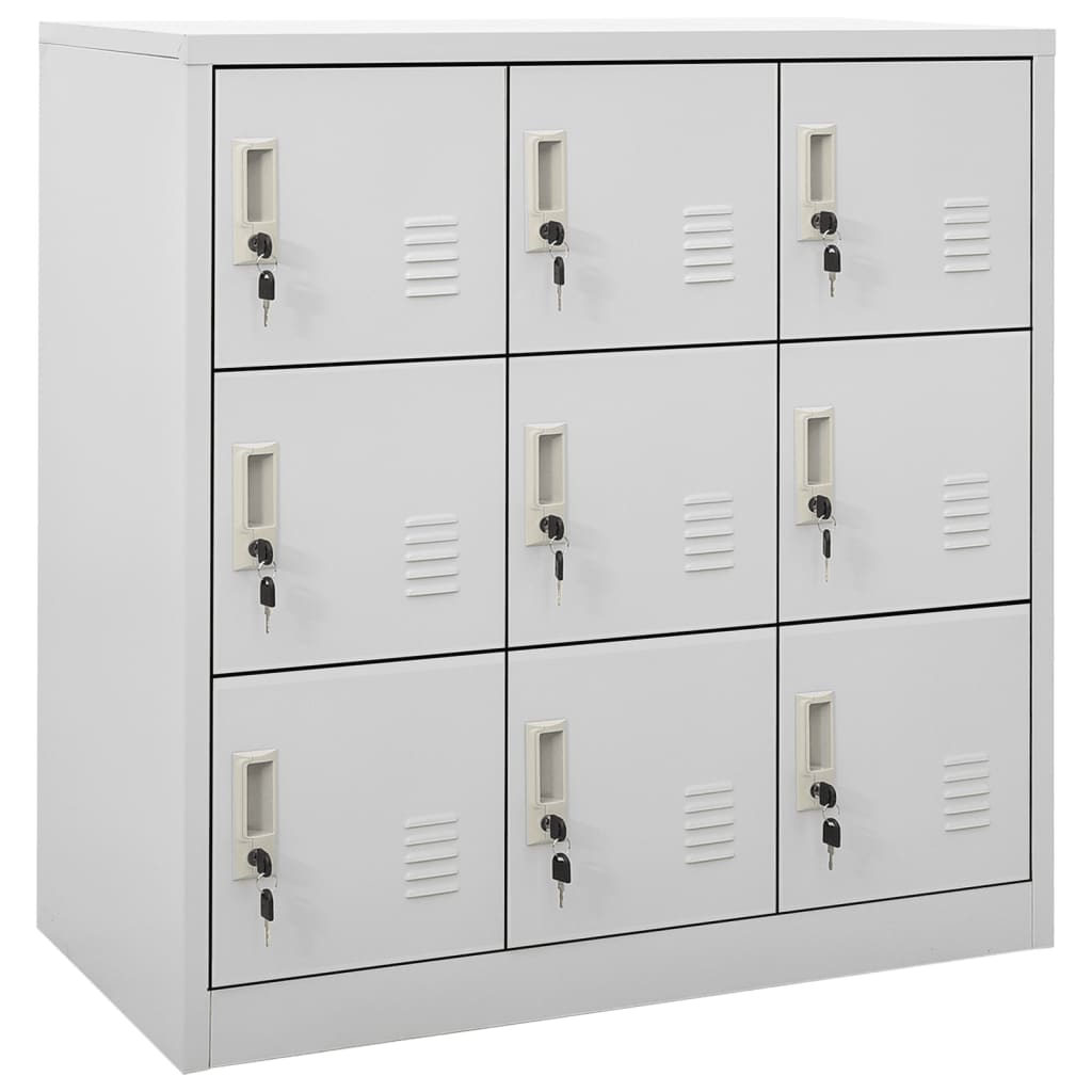 Armoire à casiers Gris clair 90x45x92,5 cm Acier - XIOS