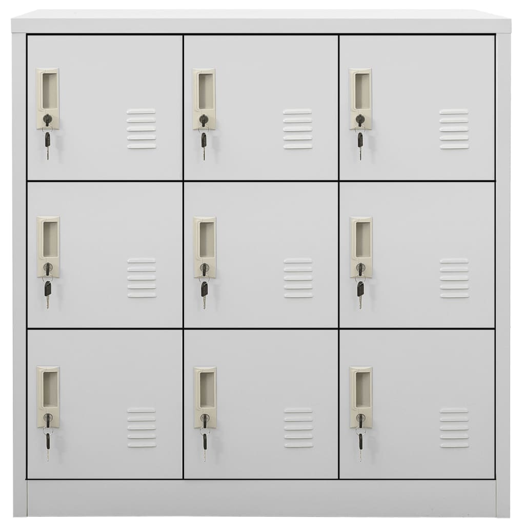 Armoire à casiers Gris clair 90x45x92,5 cm Acier - XIOS
