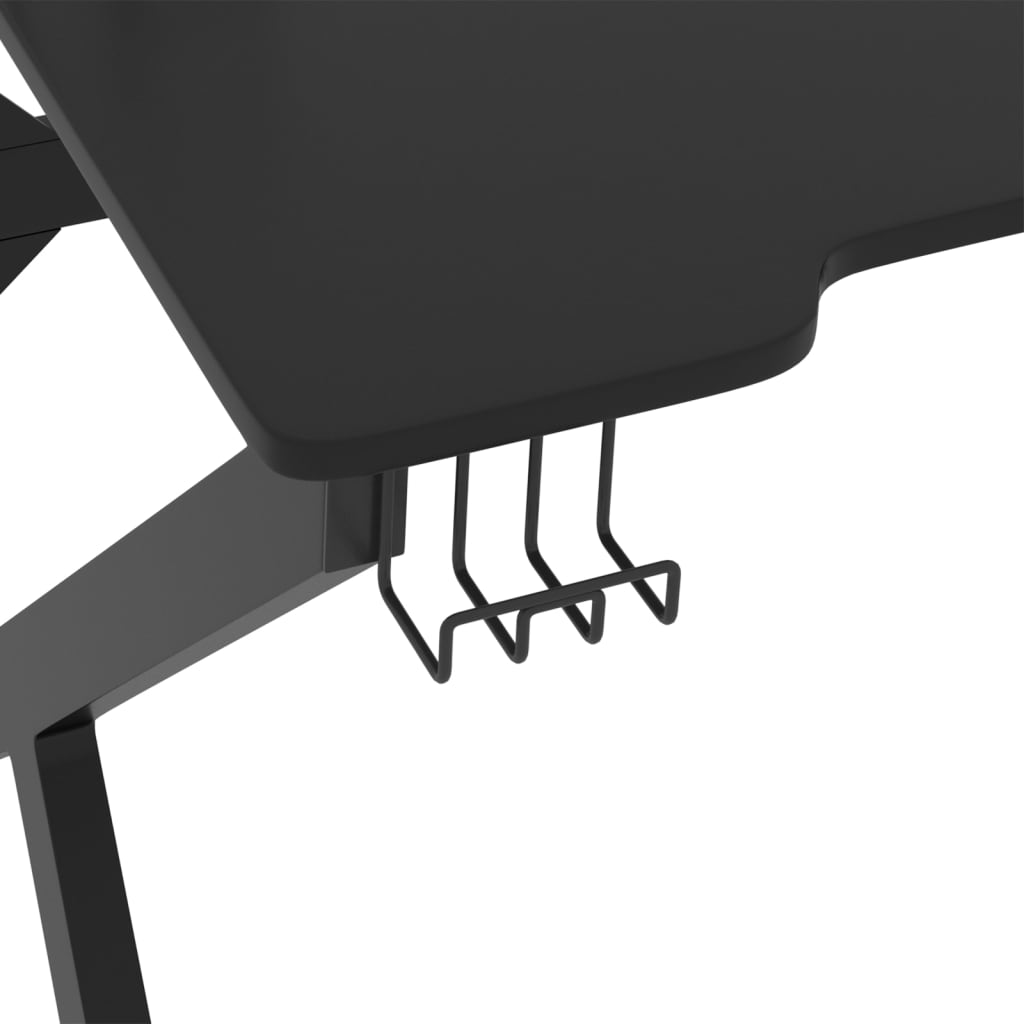 Bureau de jeu avec pieds en forme de K Noir 110x60x75 cm Bureaux vidaXL   