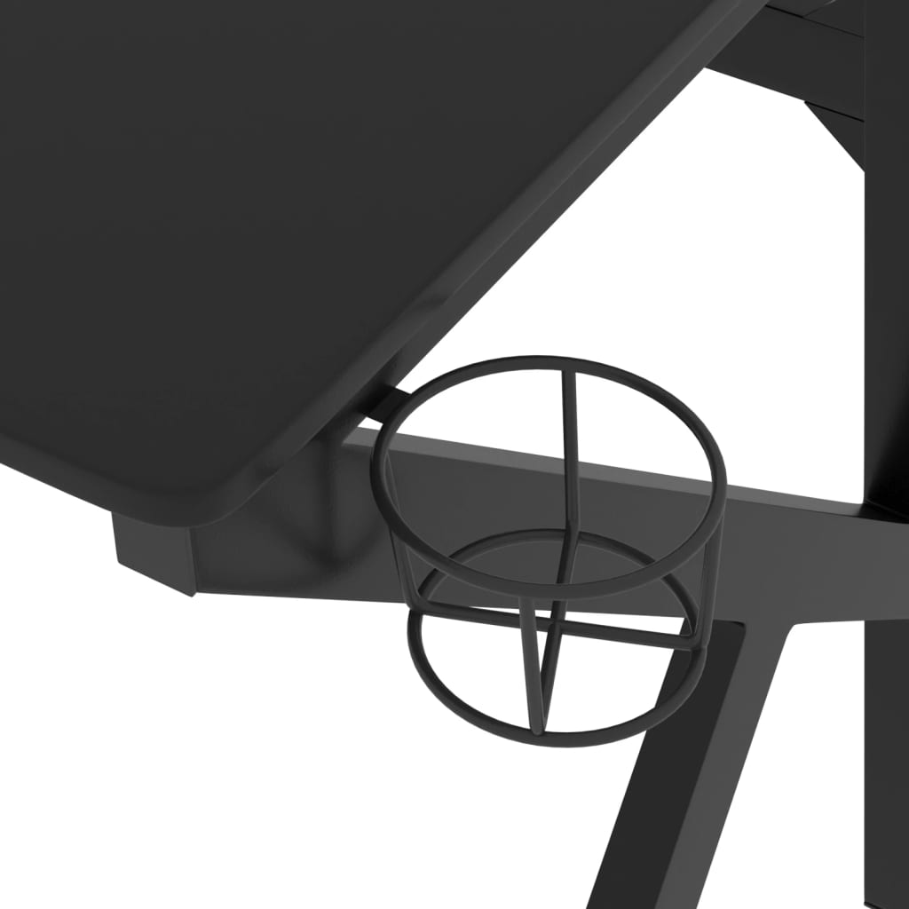 Bureau de jeu avec pieds en forme de K Noir 110x60x75 cm Bureaux vidaXL   