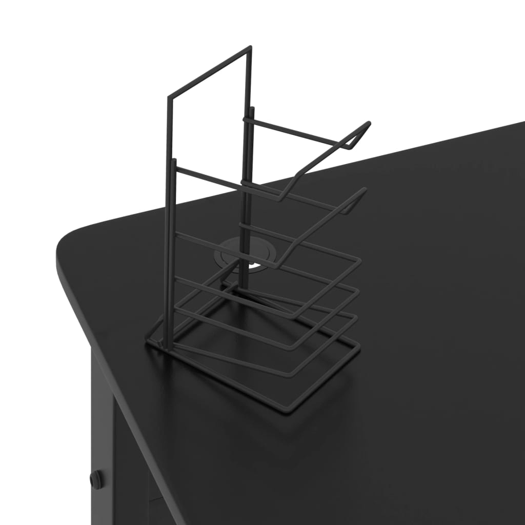 Bureau de jeu avec pieds en forme de K Noir 110x60x75 cm Bureaux vidaXL   