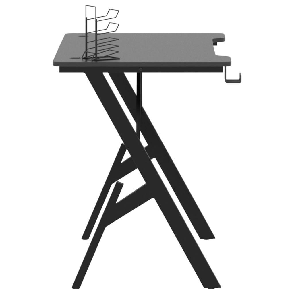 Bureau de jeu avec pieds en forme de Y Noir 90x60x75 cm Bureaux vidaXL   