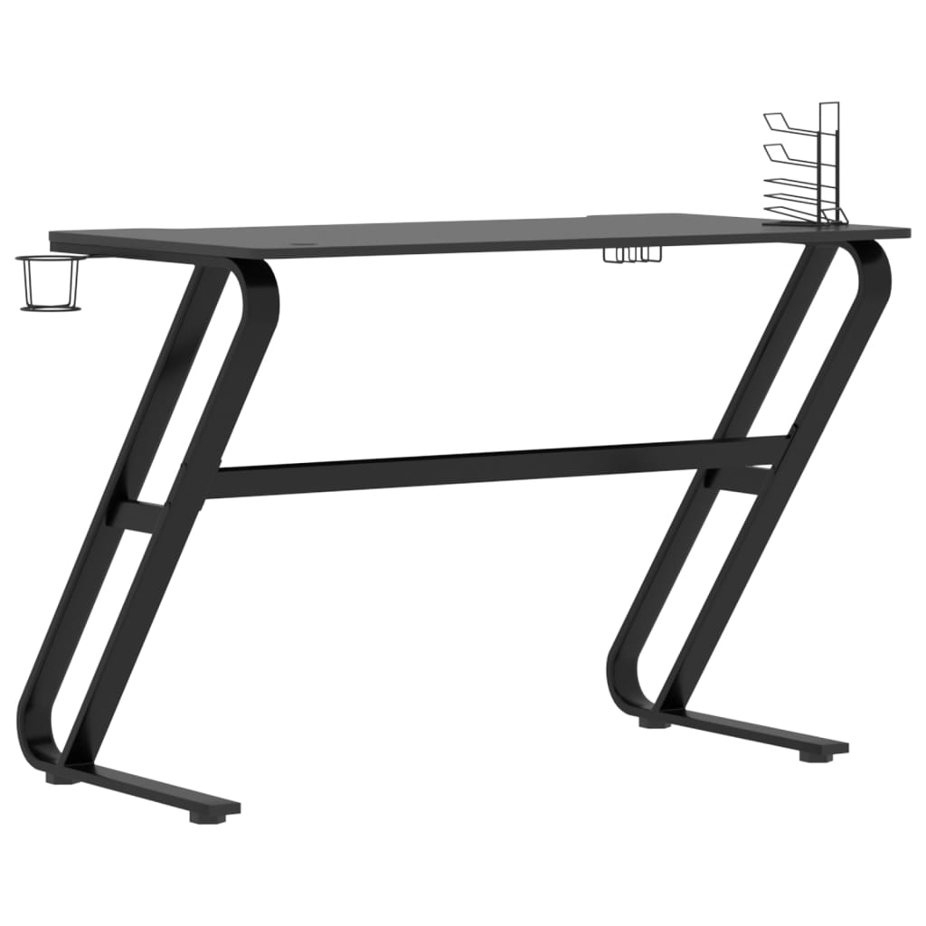 Bureau de jeu avec pieds en forme de ZZ Noir 110x60x75 cm Bureaux vidaXL   