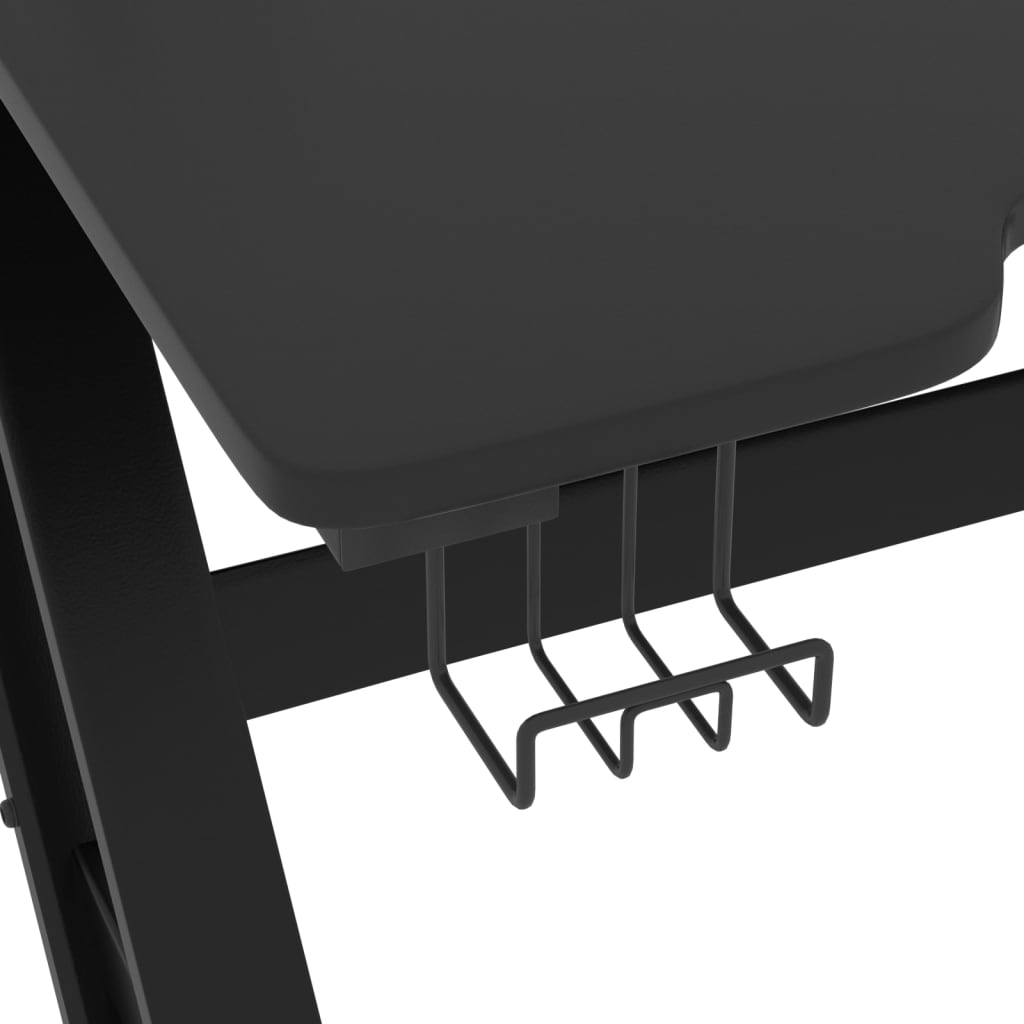 Bureau de jeu avec pieds en forme de ZZ Noir 110x60x75 cm Bureaux vidaXL   