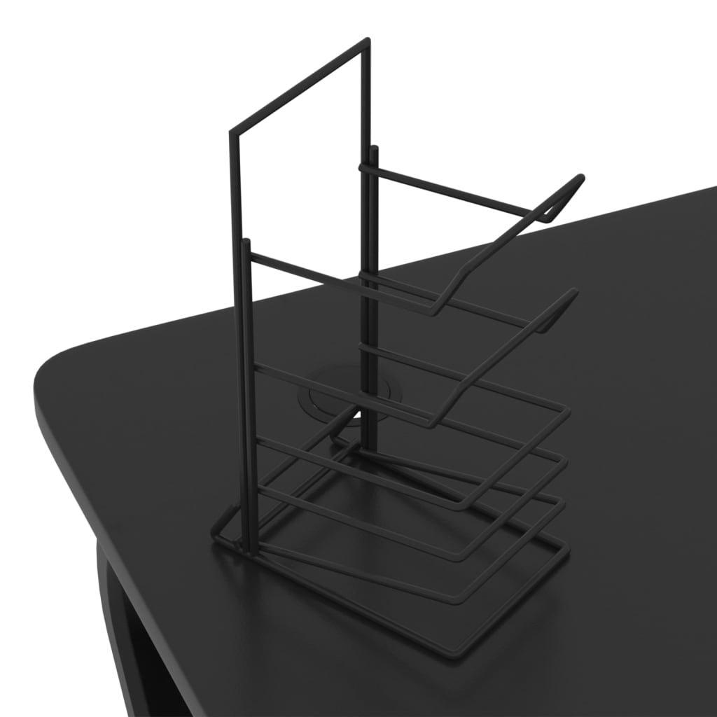 Bureau de jeu avec pieds en forme de ZZ Noir 110x60x75 cm Bureaux vidaXL   
