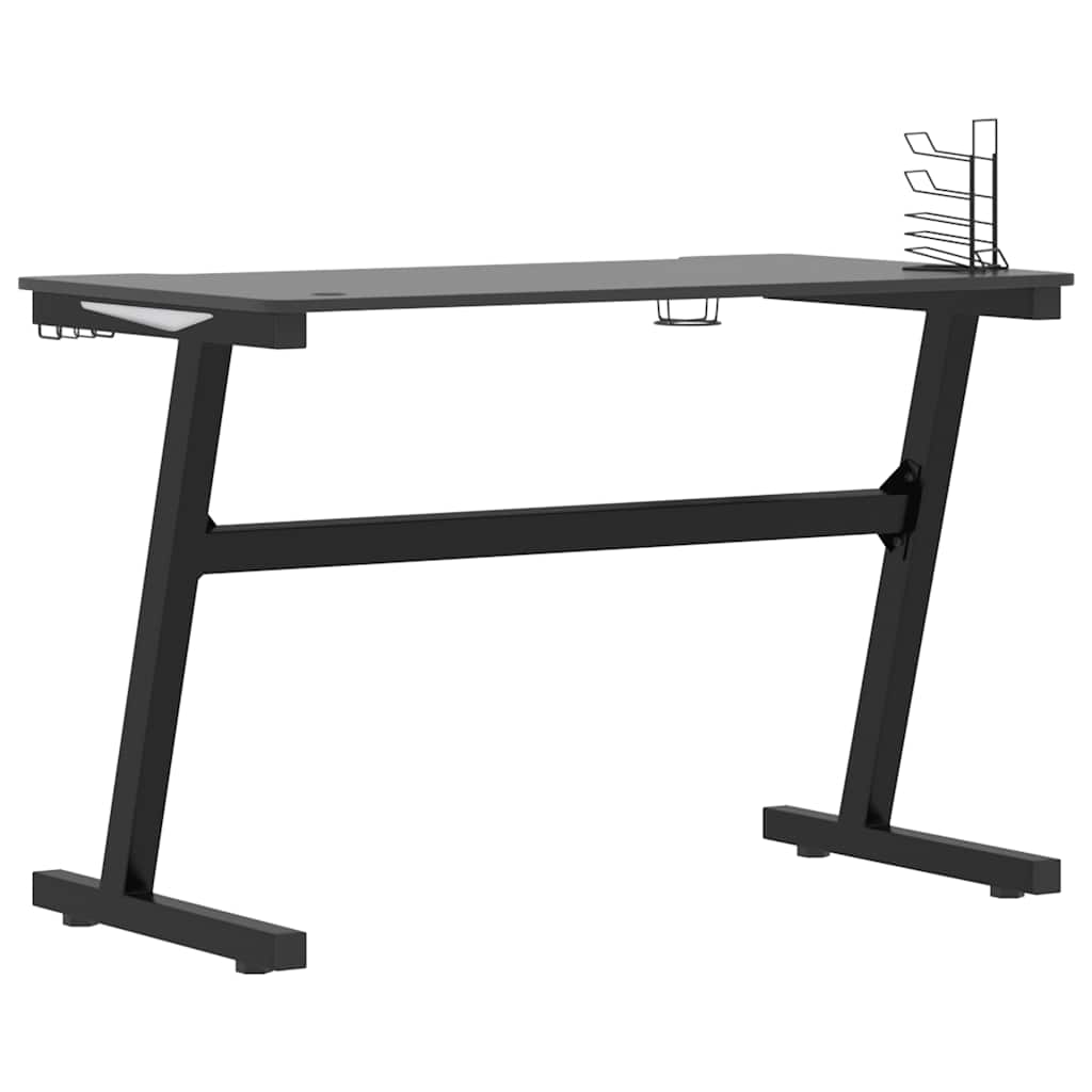 Bureau de jeu à LED en forme de Z noir 110x60x75 cm - XIOS