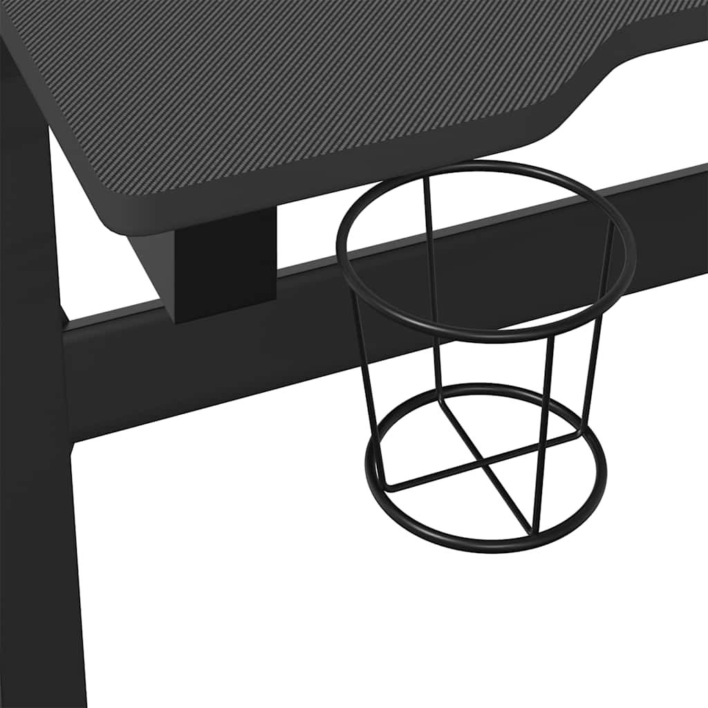 Bureau de jeu à LED en forme de Z noir 110x60x75 cm - XIOS