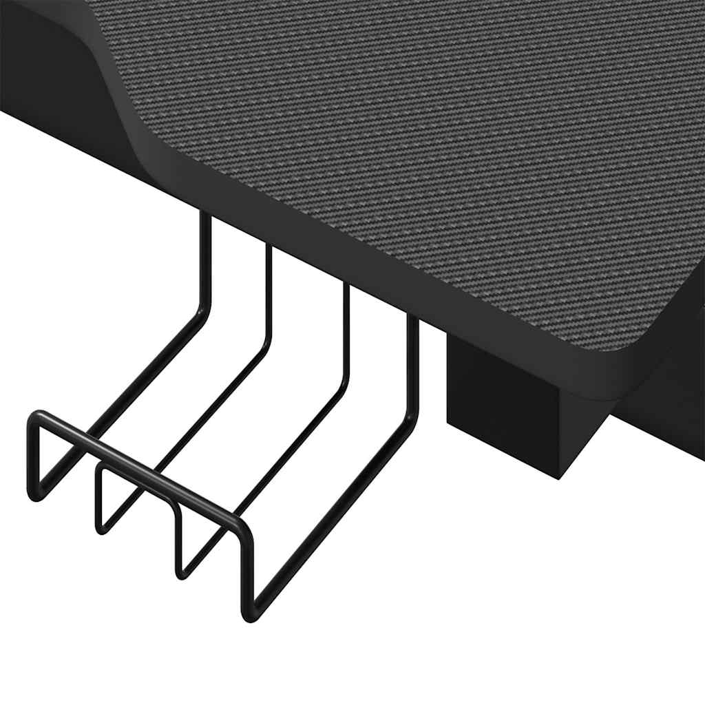Bureau de jeu à LED en forme de Z noir 110x60x75 cm - XIOS