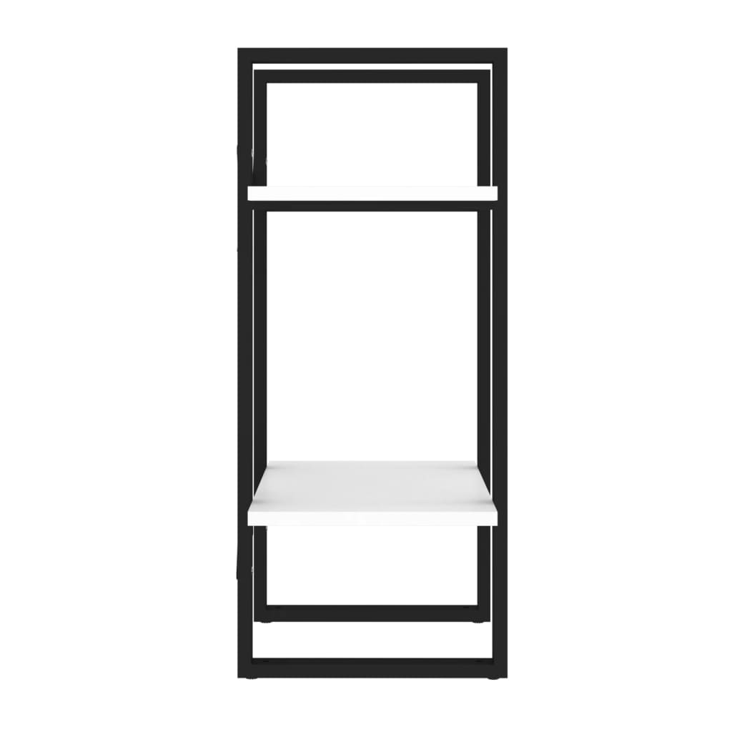 Bibliothèque à 2 niveaux blanc 40x30x70 cm bois d'ingénierie - XIOS