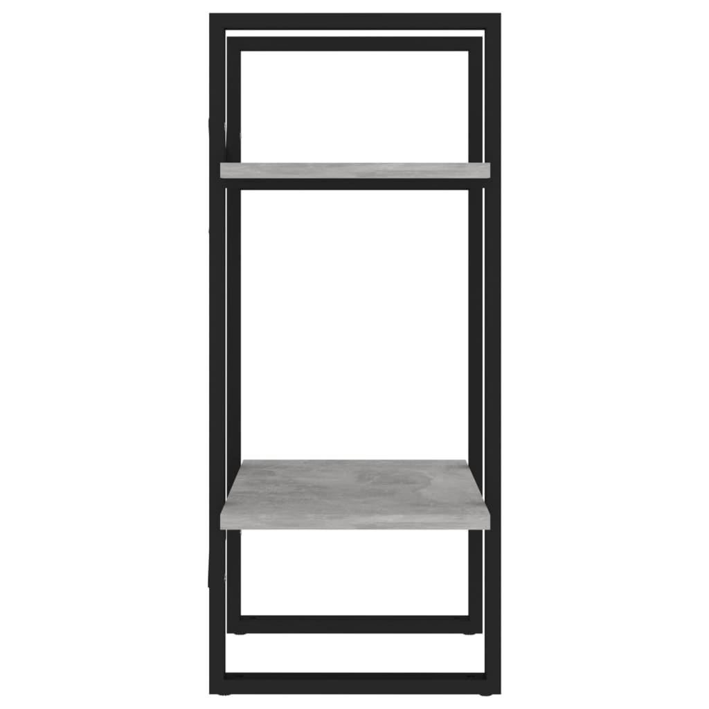 Bibliothèque à 2 niveaux gris béton 40x30x70 cm bois ingénierie - XIOS