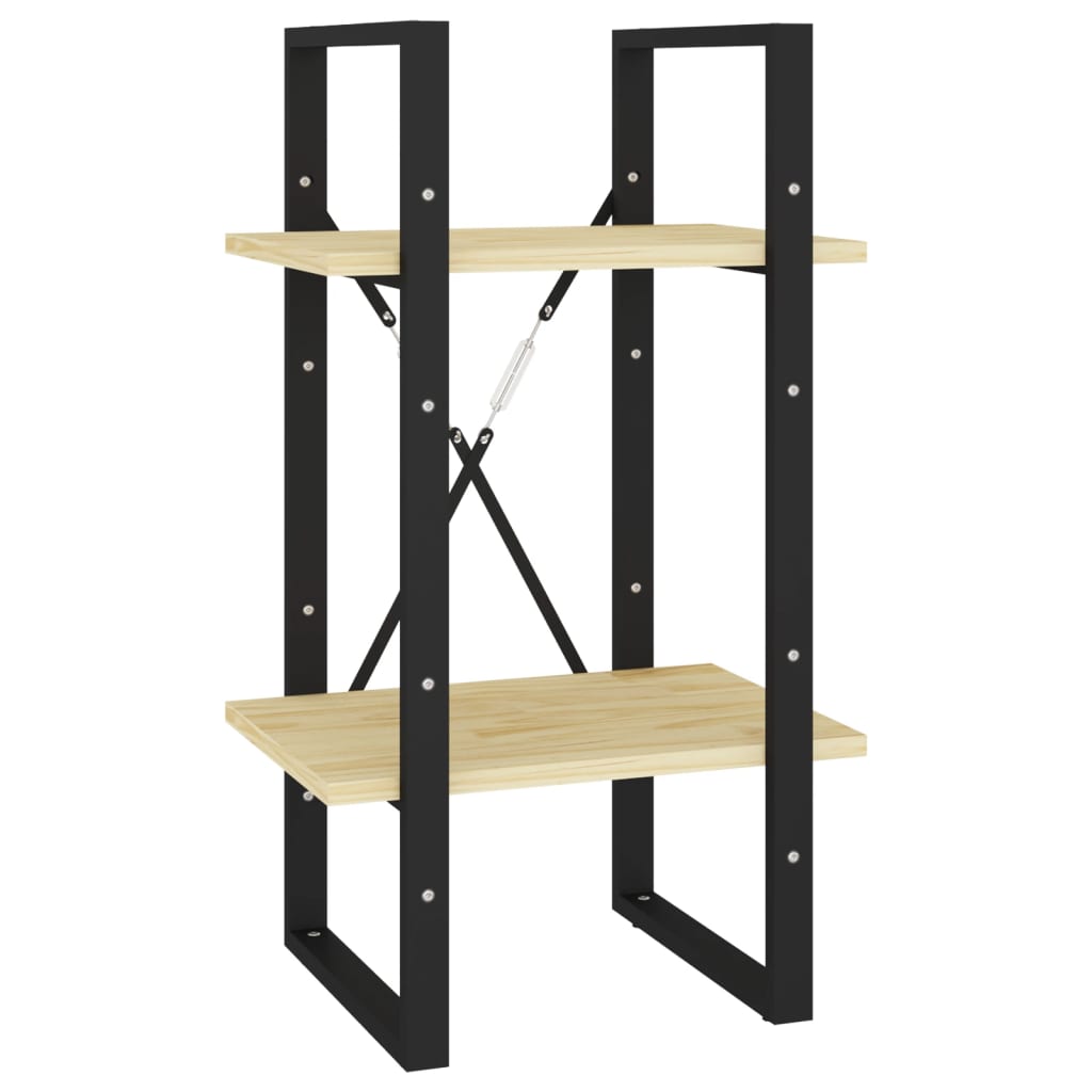 Bibliothèque à 2 niveaux 40x30x70 cm Bois de pin massif - XIOS