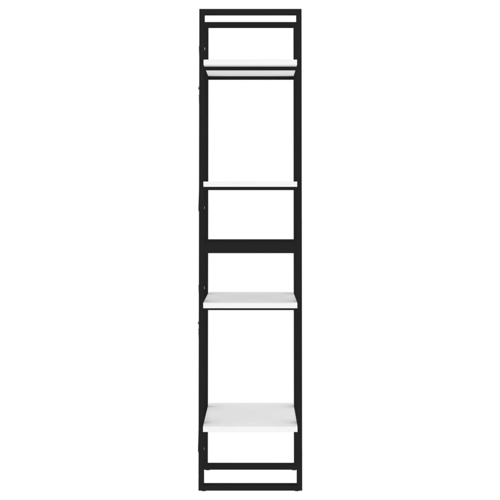 Bibliothèque à 4 niveaux blanc 40x30x140 cm bois d'ingénierie - XIOS