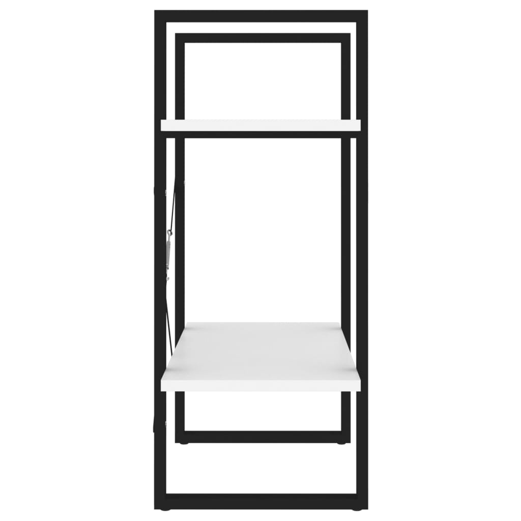Bibliothèque à 2 niveaux Blanc 60x30x70 cm bois d'ingénierie - XIOS