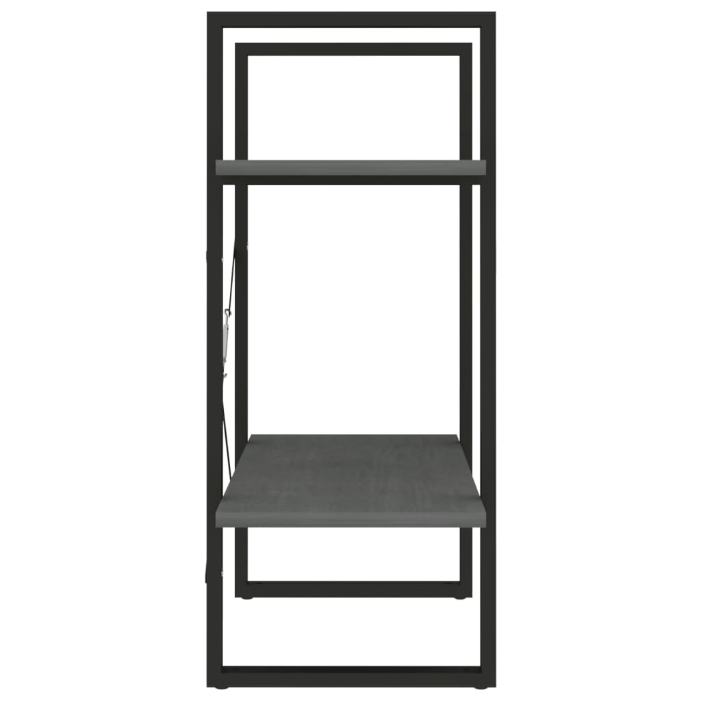 Bibliothèque à 2 niveaux Gris 60x30x70 cm Bois de pin massif - XIOS