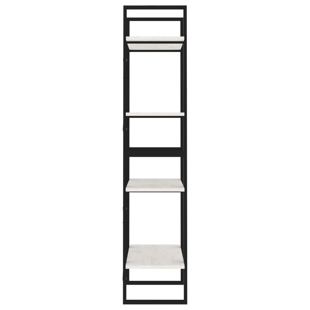 Bibliothèque à 4 niveaux Blanc 60x30x140 cm Bois de pin massif - XIOS