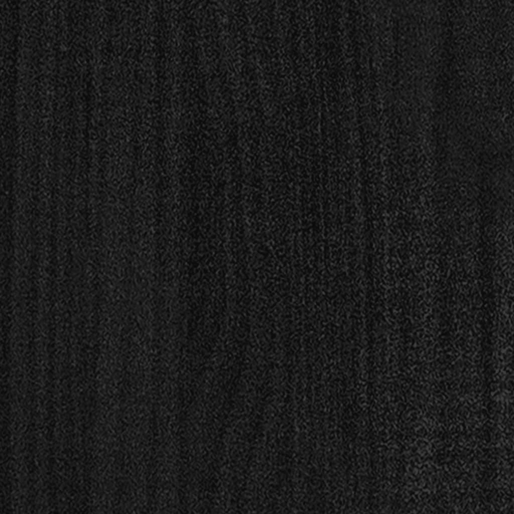 Bibliothèque à 2 niveaux Noir 80x30x70 cm Bois de pin massif - XIOS