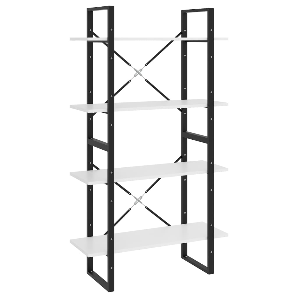 Bibliothèque à 4 niveaux Blanc 80x30x140 cm bois d'ingénierie - XIOS