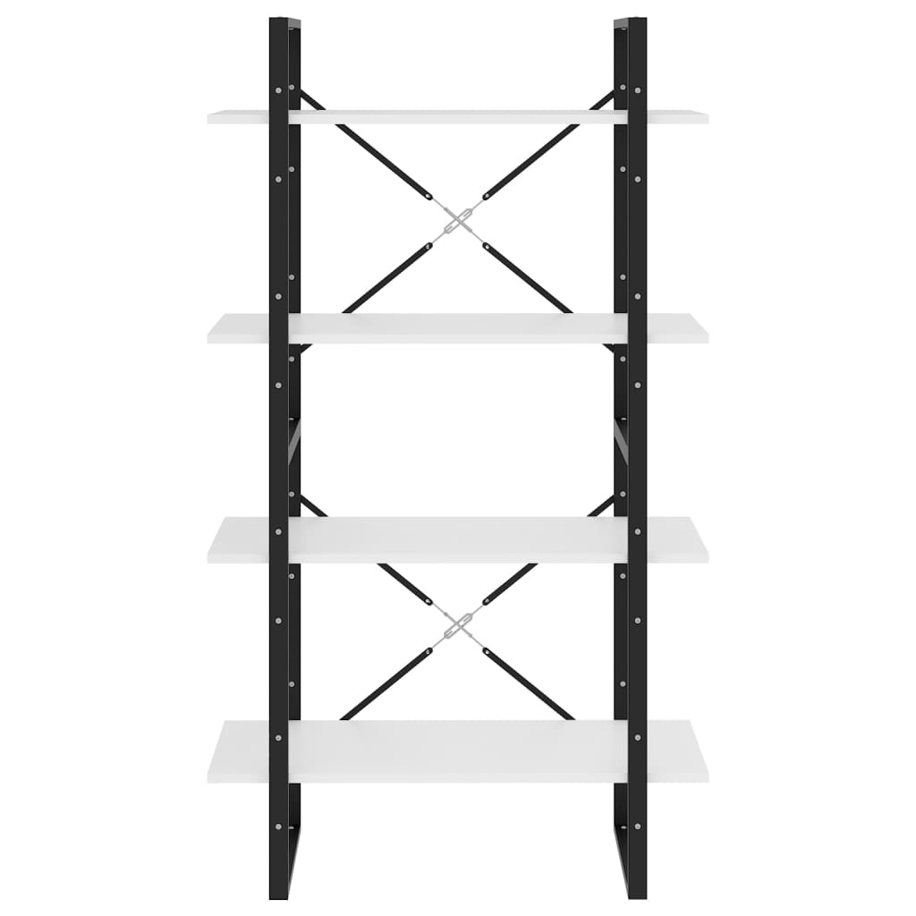 Bibliothèque à 4 niveaux Blanc 80x30x140 cm bois d'ingénierie - XIOS