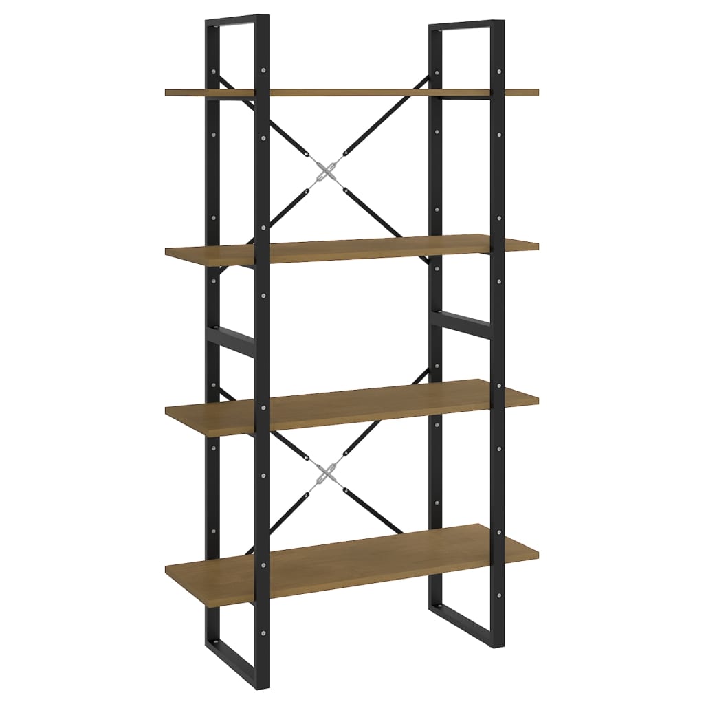 Bibliothèque à 4 niveaux 80x30x140 cm bois de pin massif - XIOS
